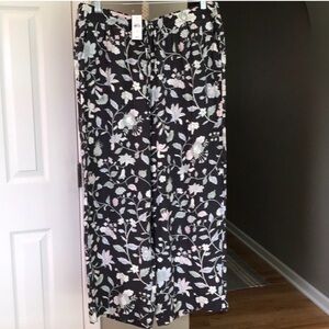 NWT Loft Plus Floral Wide Leg Flowy Pants
